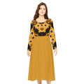 Sunflower Ballet Dress — Long Sleeve Floral Swing luxury Dress