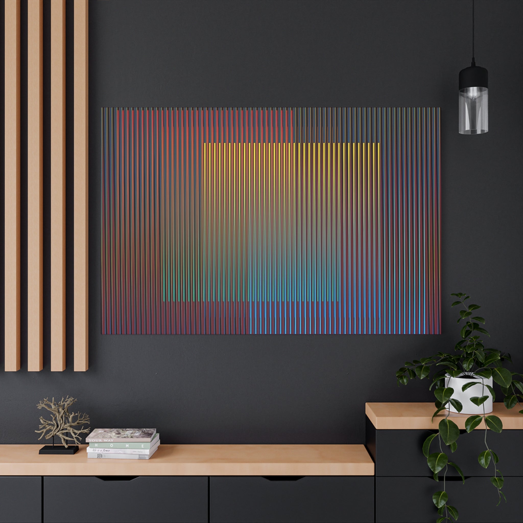 Abstract Gradient Squares Matte Canvas Print — Modern Geometric Wall Art