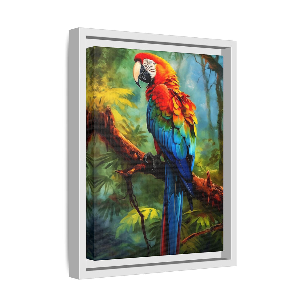 Scarlet Macaw Tropical Canvas Print (Framed Matte)