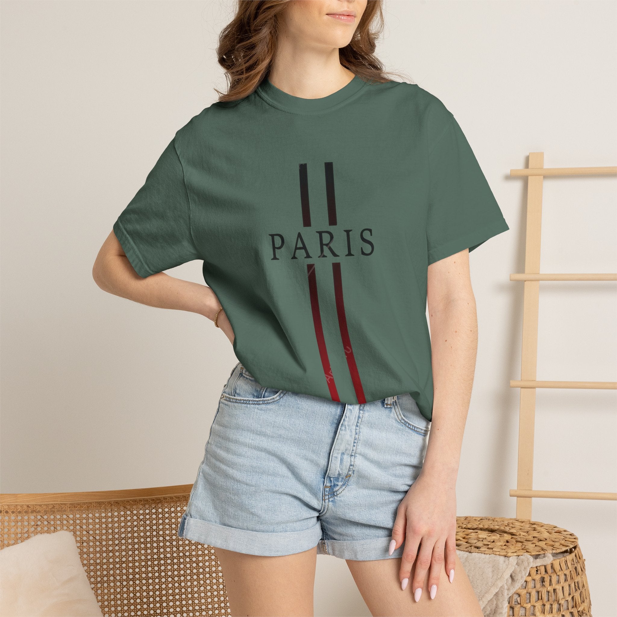 Paris Stripe T-Shirt — Minimalist French City Graphic Tee
