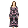 Copy of Copy of Copy of Floral Pink Kaleidoscope Long Sleeve luxury Dress