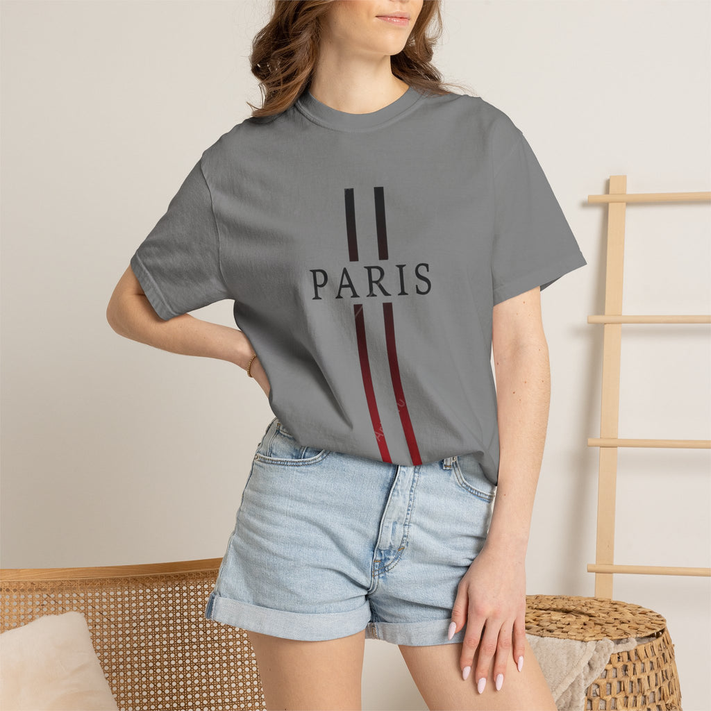Paris Stripe T-Shirt — Minimalist French City Graphic Tee