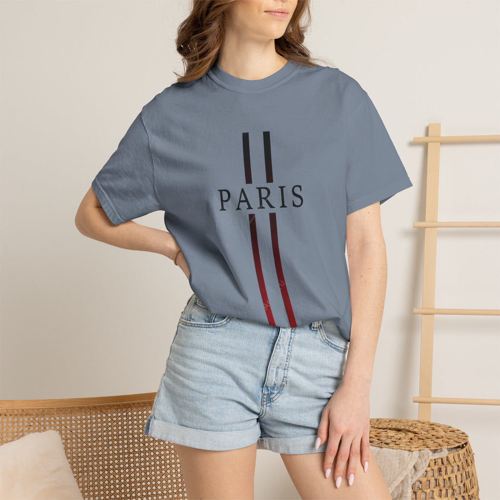 Paris Stripe T-Shirt — Minimalist French City Graphic Tee
