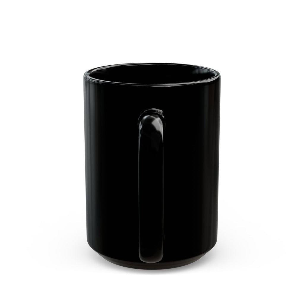 Black Ceramic Mug — Vintage Crime Collage "Plata o Plomo" Design (11oz/15oz)