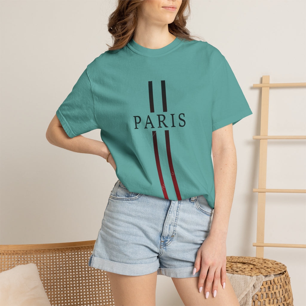Paris Stripe T-Shirt — Minimalist French City Graphic Tee