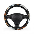 Leopard Print Steering Wheel Cover — Faux Fur Warm Grip for Car Interior