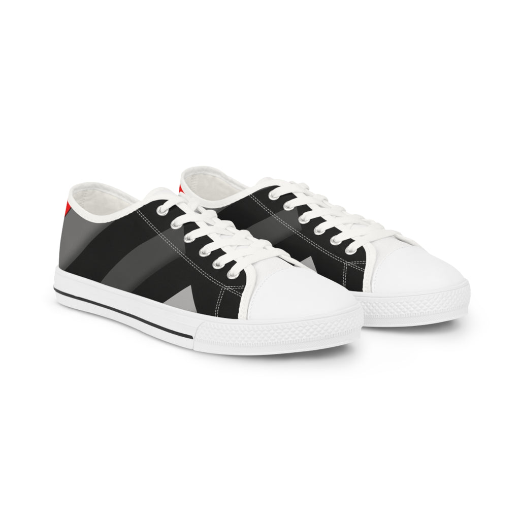 Classic Black Striped Low-Top Sneakers — Men's Casual Canvas Shoes