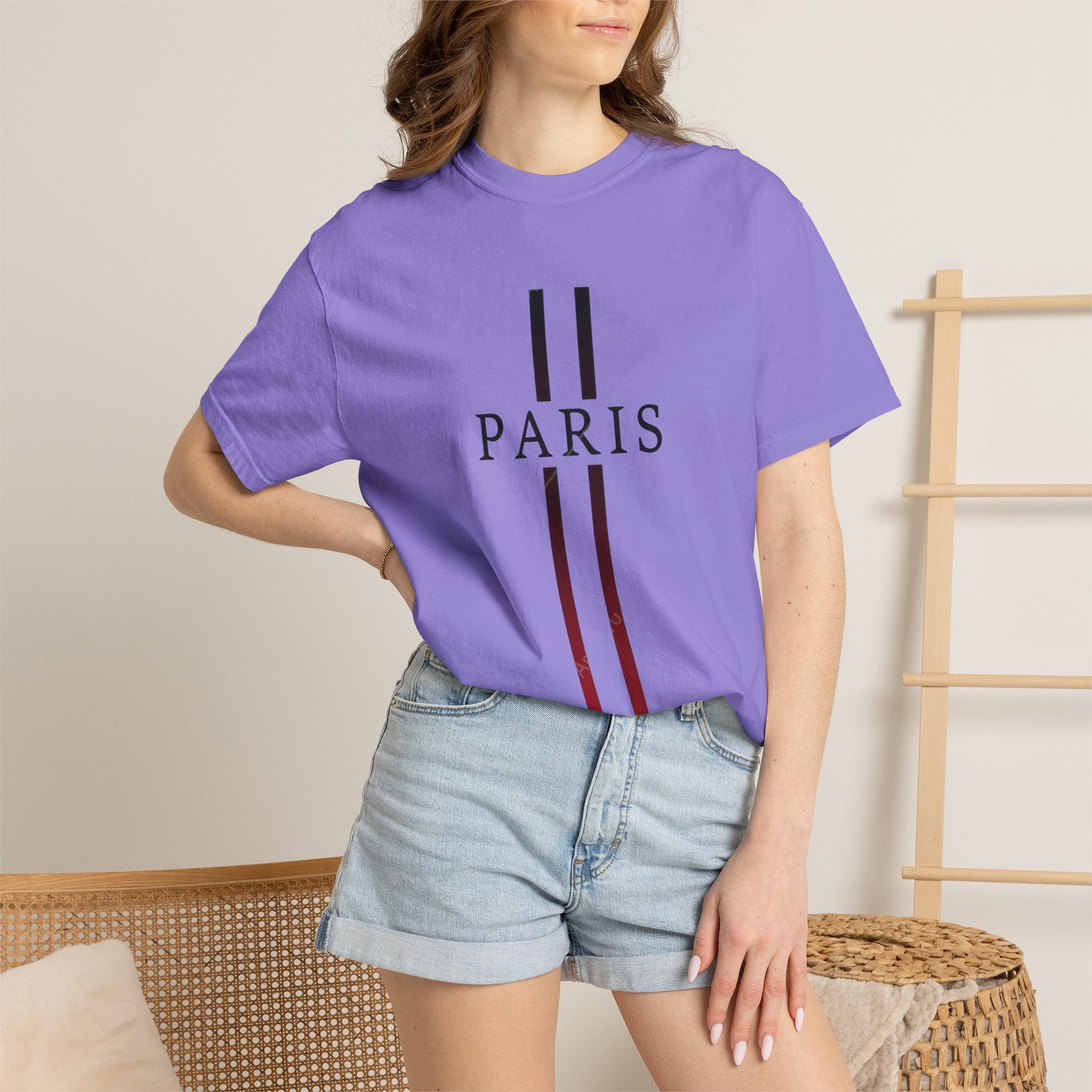 Paris Stripe T-Shirt — Minimalist French City Graphic Tee