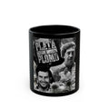 Black Ceramic Mug — Vintage Crime Collage "Plata o Plomo" Design (11oz/15oz)