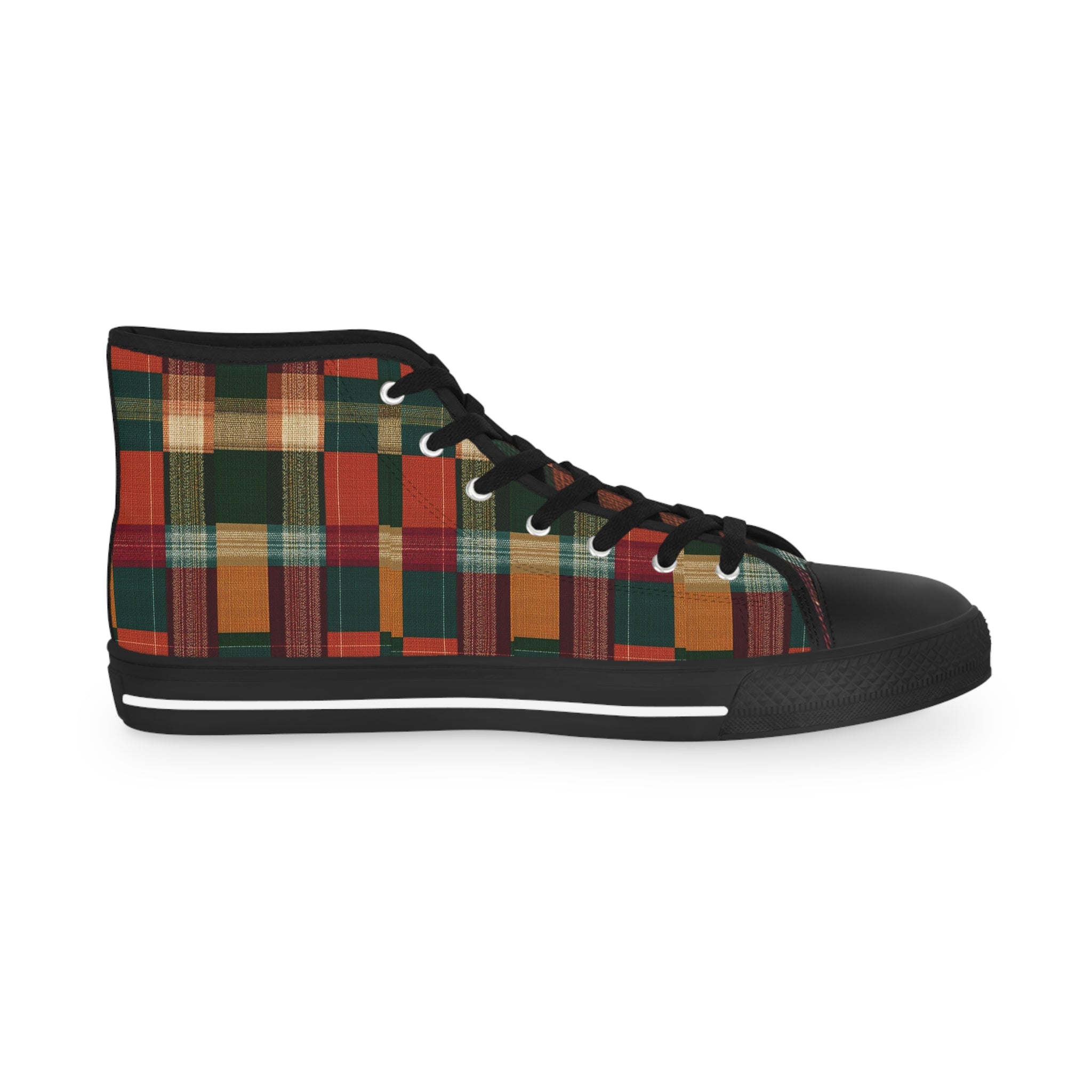 Zapatillas altas a cuadros: zapatos rústicos de otoño para hombre