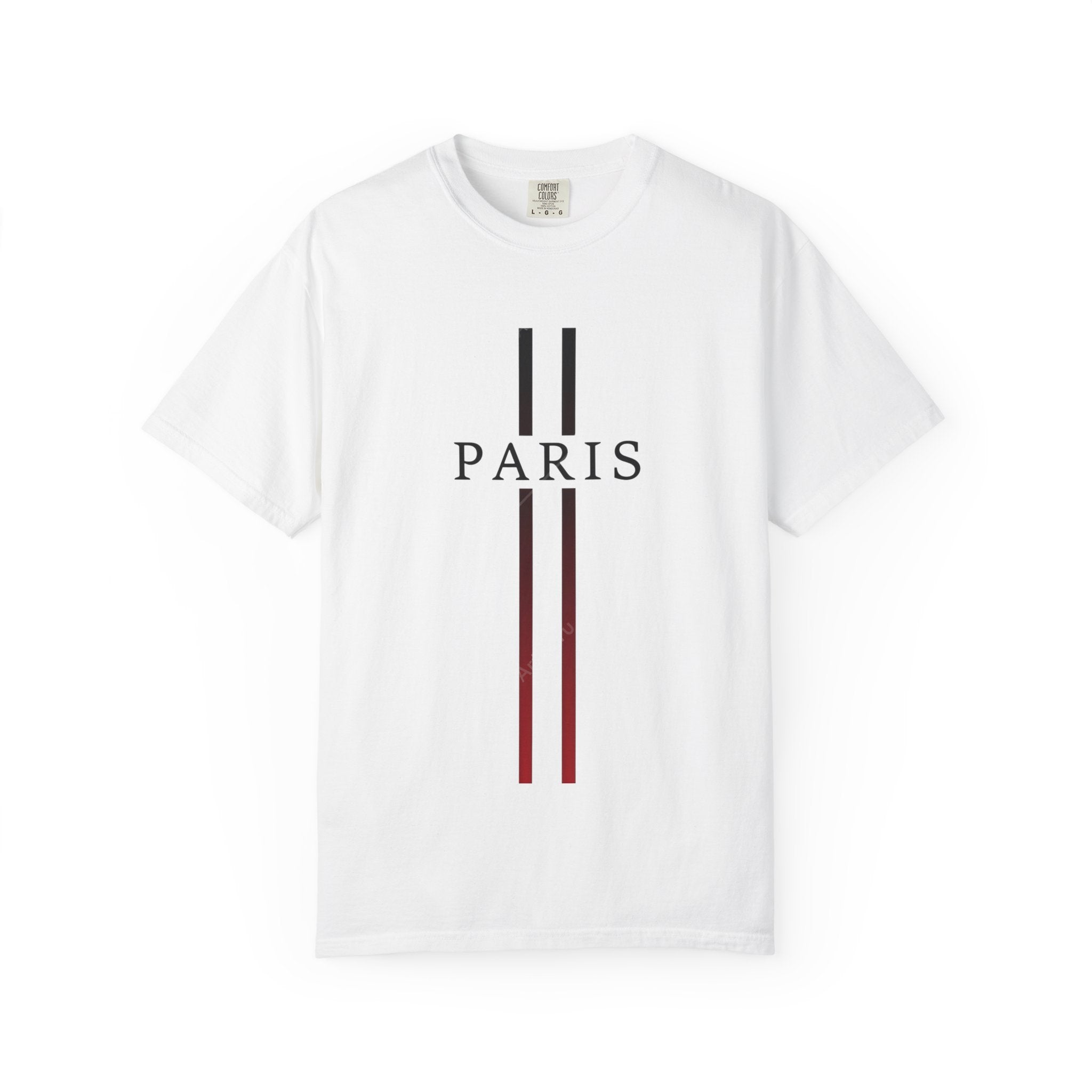 Paris Stripe T-Shirt — Minimalist French City Graphic Tee