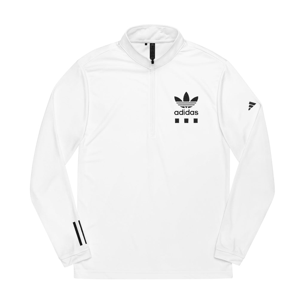 Embroidered Quarter-Zip Pullover — adidas Trefoil Performance Top