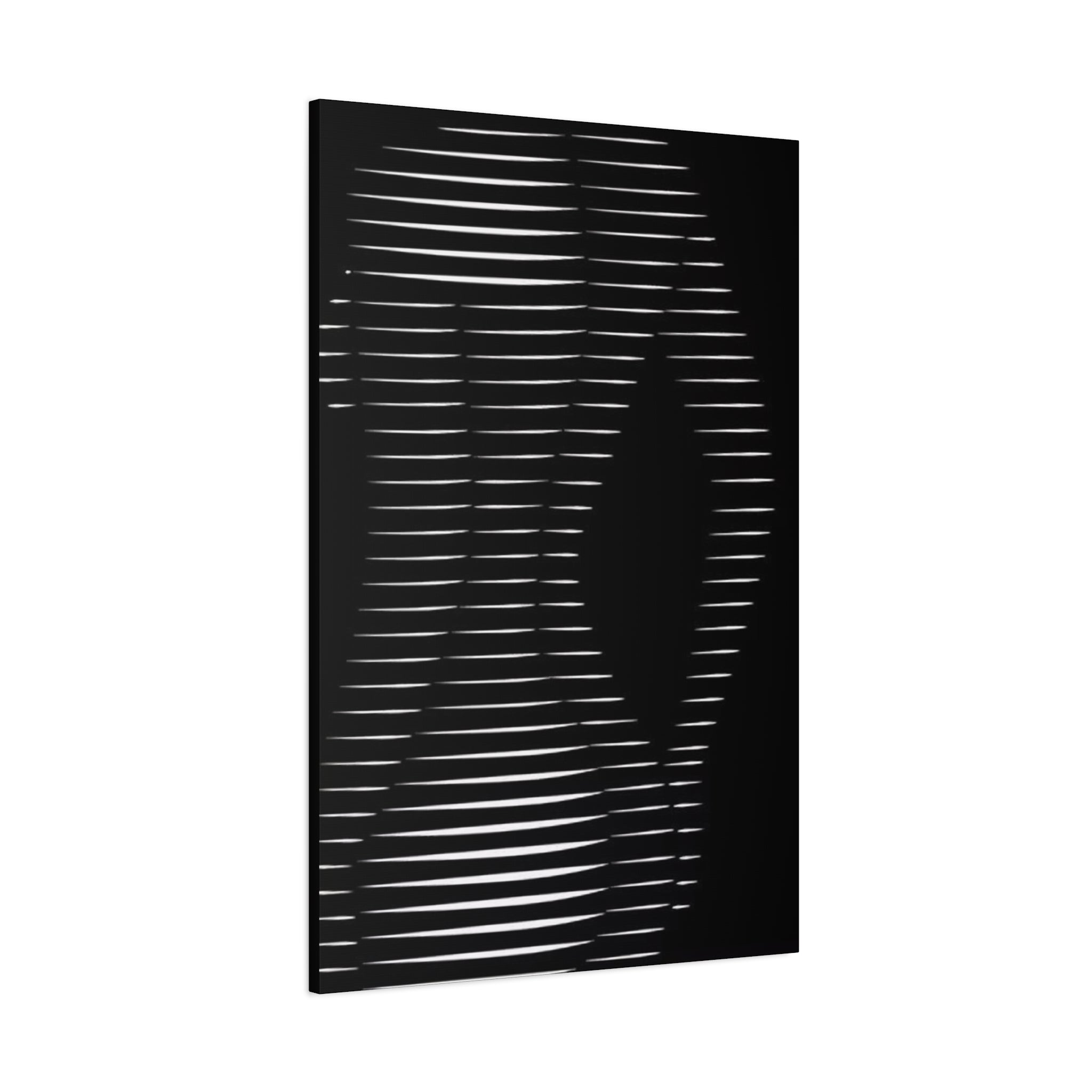 Abstract Light Lines Canvas Wall Art — Monochrome Silhouette