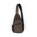 Monogram Brown Chest Bag — Designer-Style Sling Pack