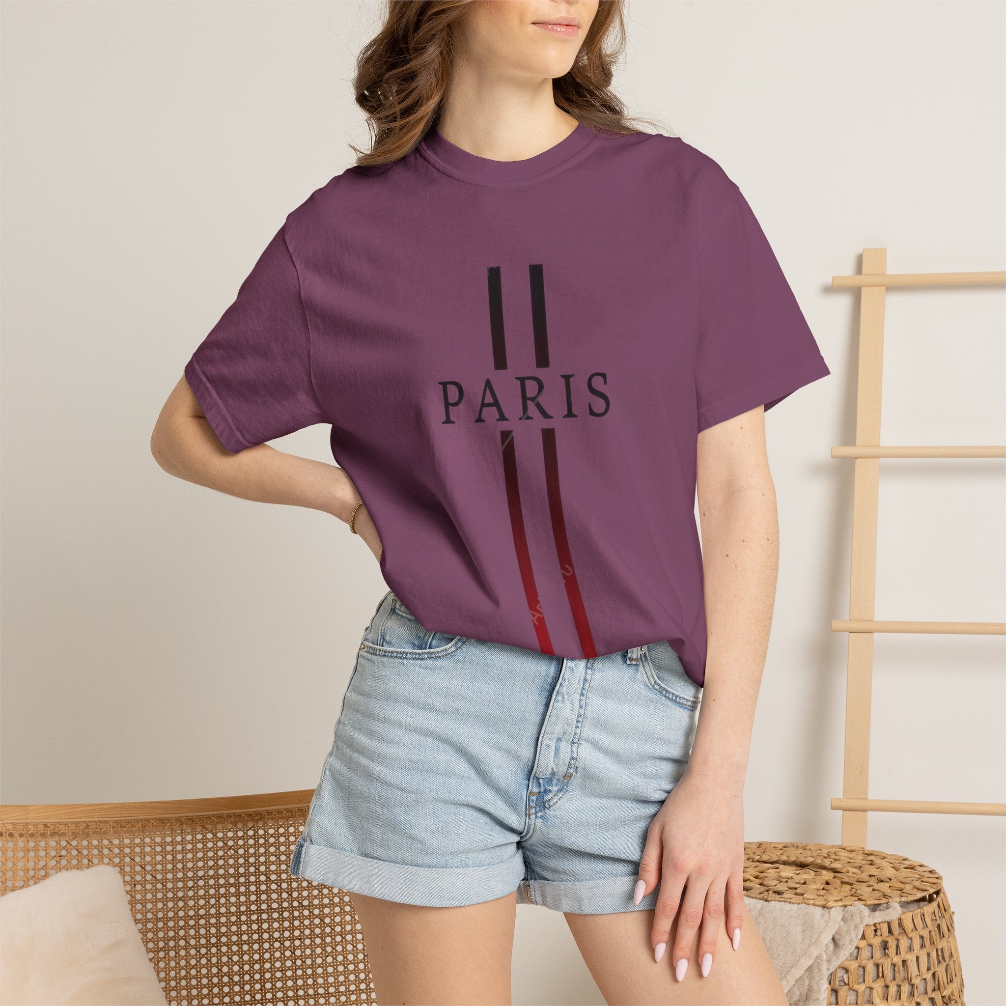 Paris Stripe T-Shirt — Minimalist French City Graphic Tee