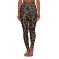 Leopard Print High-Waist Yoga Leggings — Stretchy AOP Activewear