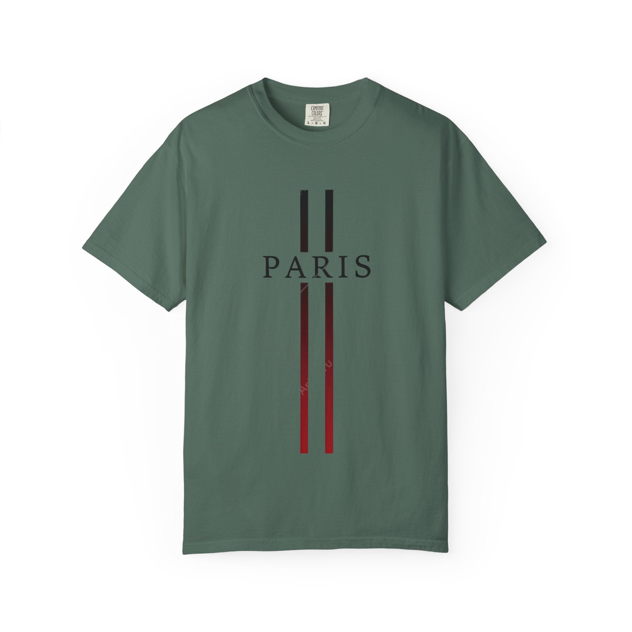 Paris Stripe T-Shirt — Minimalist French City Graphic Tee