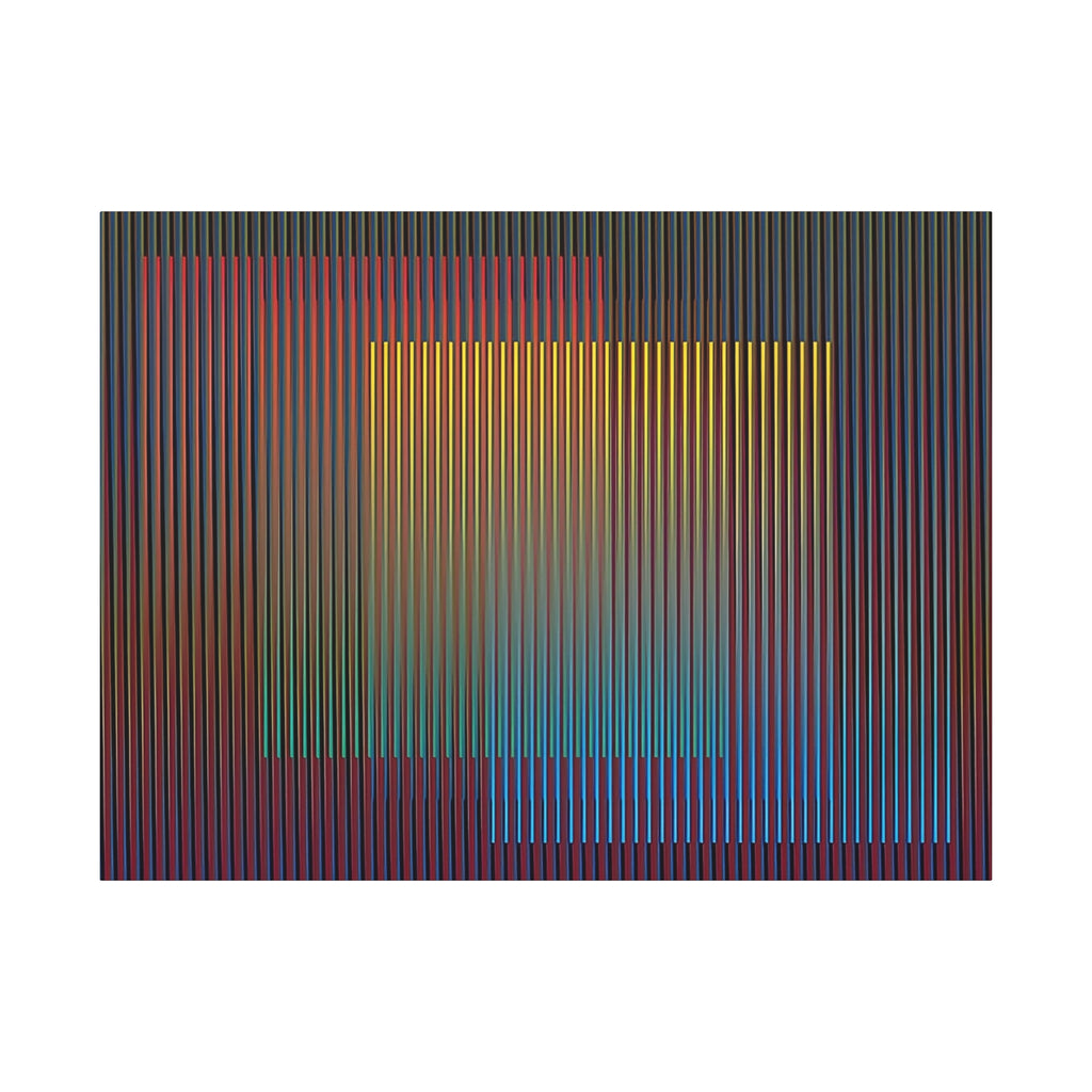 Abstract Gradient Squares Matte Canvas Print — Modern Geometric Wall Art