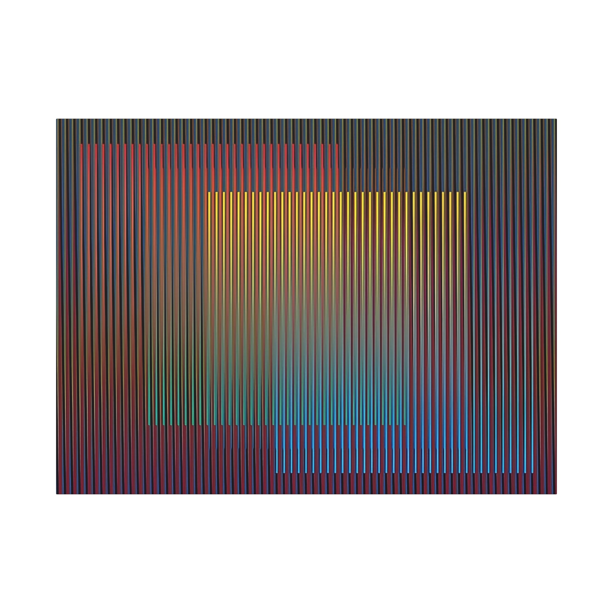 Abstract Gradient Squares Matte Canvas Print — Modern Geometric Wall Art