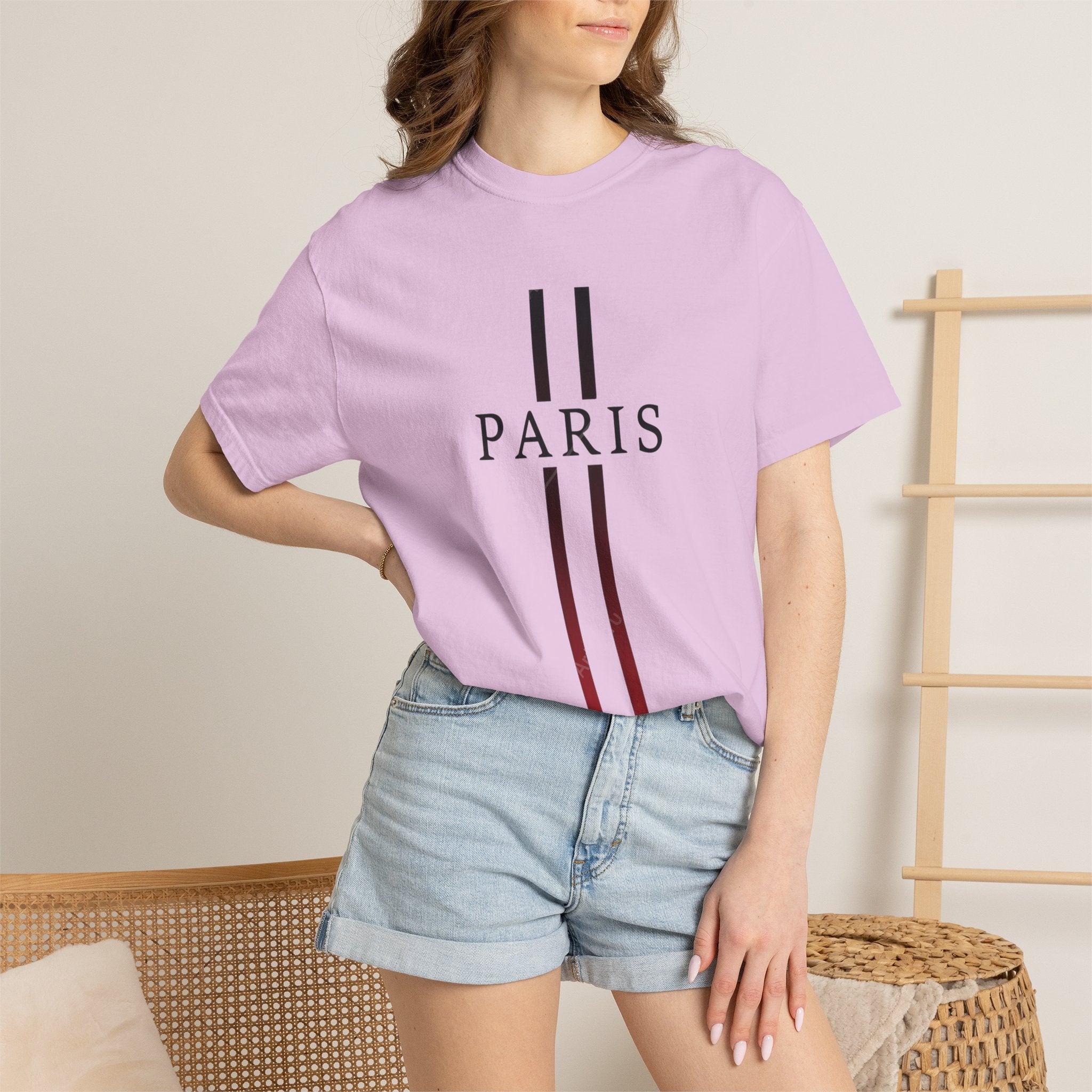 Paris Stripe T-Shirt — Minimalist French City Graphic Tee