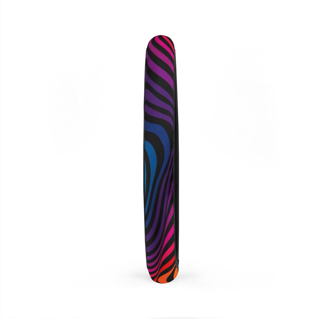 Colorful Zebra Stripe Steering Wheel Cover — Neon Rainbow Car Accessory