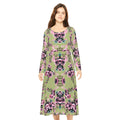 Copy of Copy of Floral Pink Kaleidoscope Long Sleeve luxury Dress