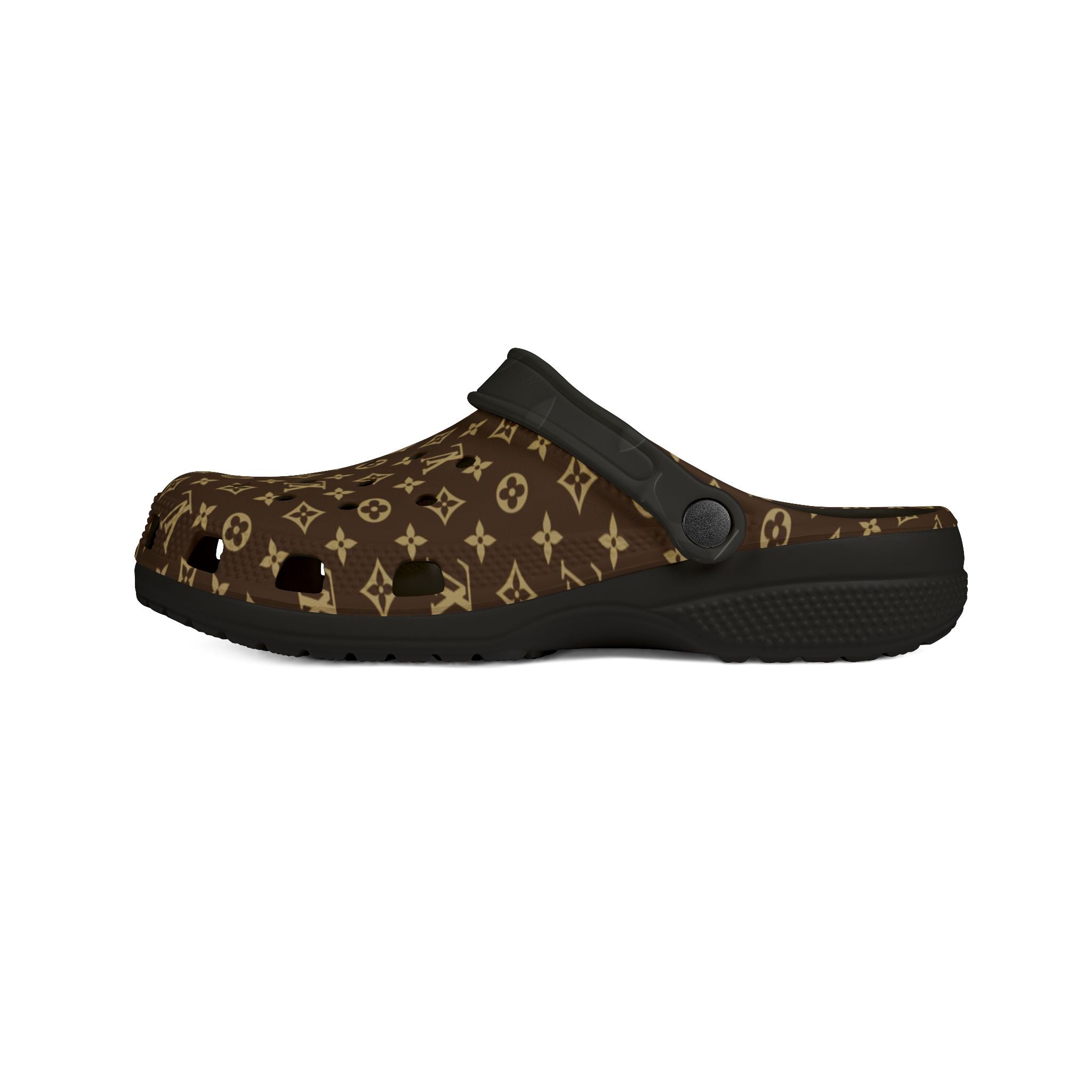 Designer-Inspired Brown Monogram EVA Foam Clogs