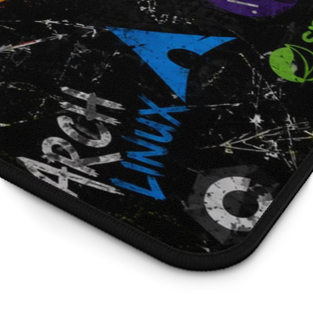Programmer Icons Desk Mat — Tech Logo Gaming Mousepad for Developers