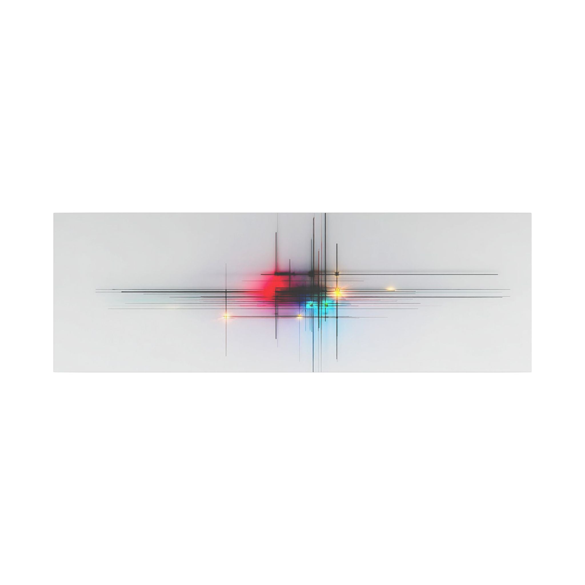 Abstract Lightburst Satin Canvas — Stretched Modern Wall Art