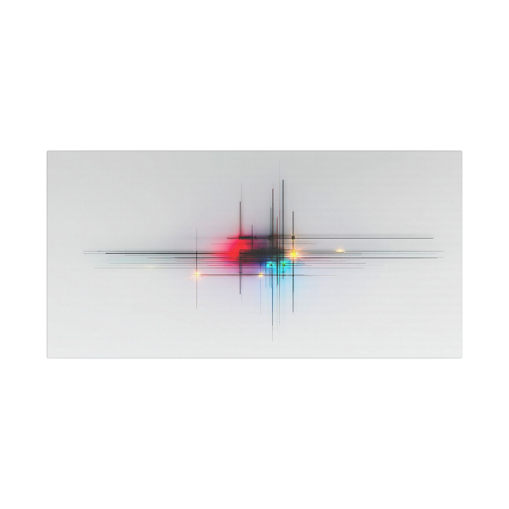 Abstract Lightburst Satin Canvas — Stretched Modern Wall Art