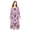 Copy of Floral Pink Kaleidoscope Long Sleeve luxury Dress