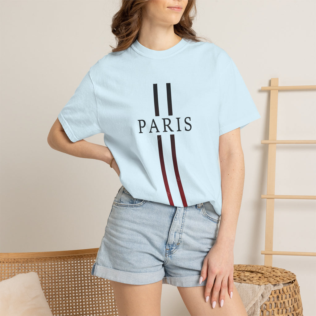 Paris Stripe T-Shirt — Minimalist French City Graphic Tee