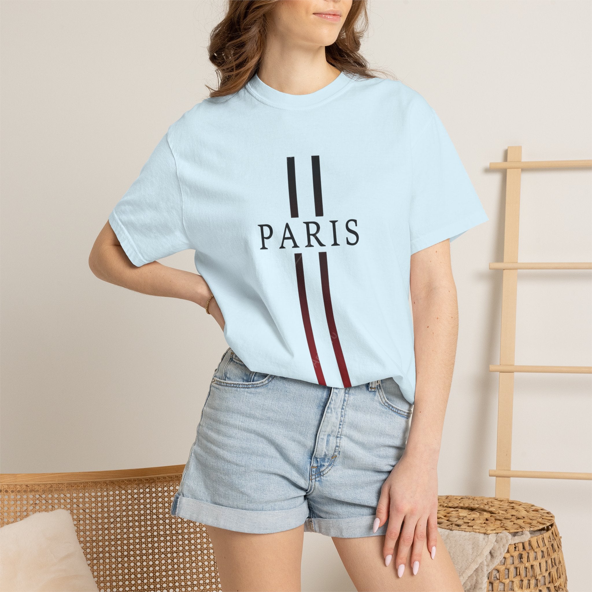 Paris Stripe T-Shirt — Minimalist French City Graphic Tee