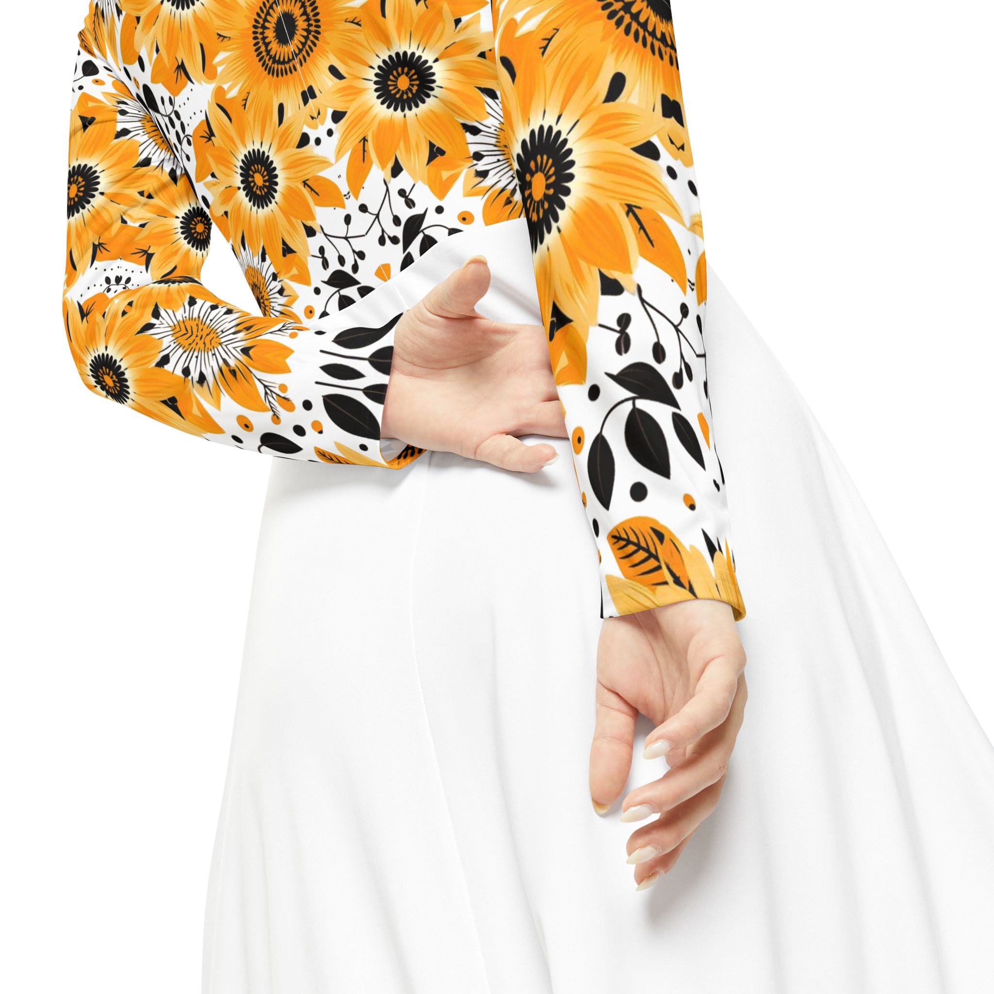 Copy of Sunflower Ballet Dress — Long Sleeve Floral Swing luxury Dress