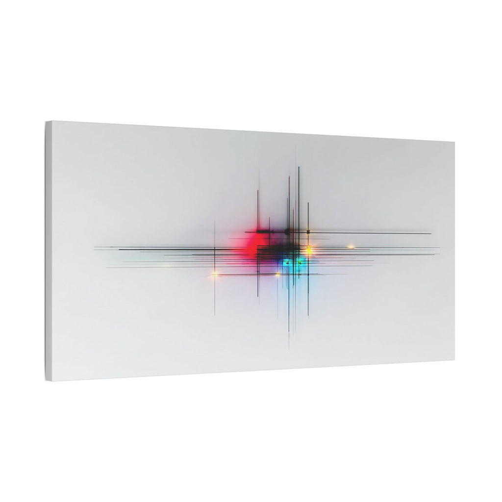 Abstract Lightburst Satin Canvas — Stretched Modern Wall Art