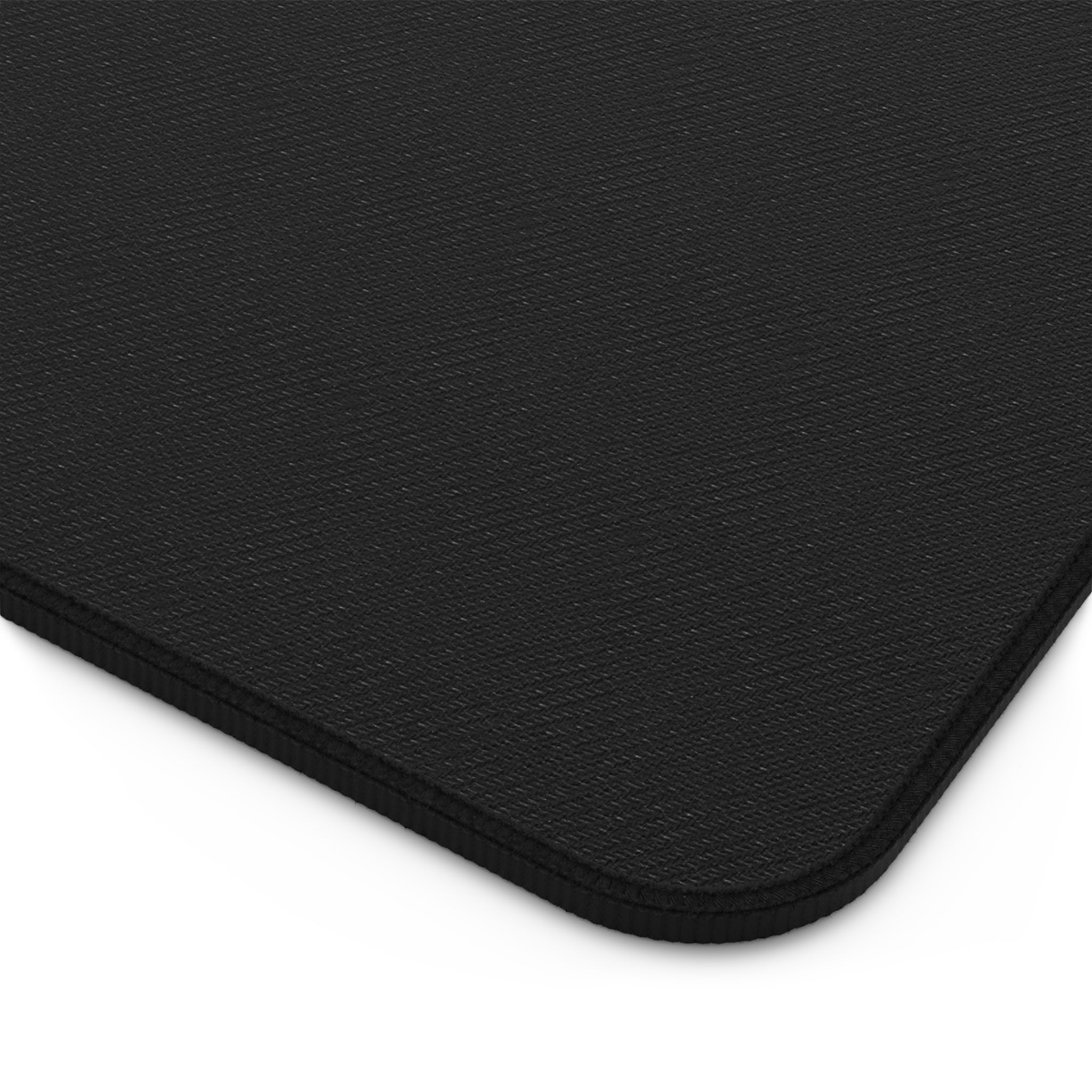 Black Luxe Pattern Desk Mat — Elegant Monogram Texture Mouse Pad