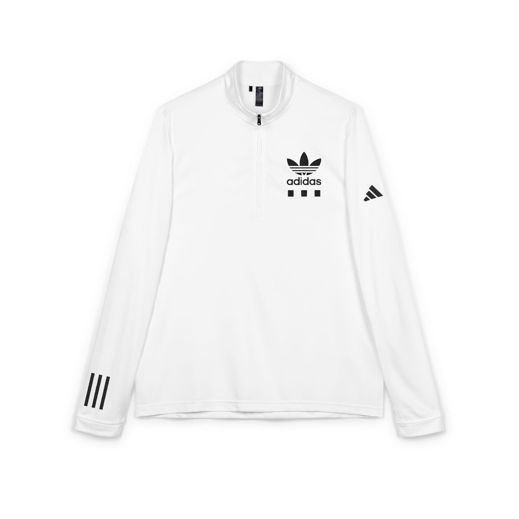 Embroidered Quarter-Zip Pullover — adidas Trefoil Performance Top