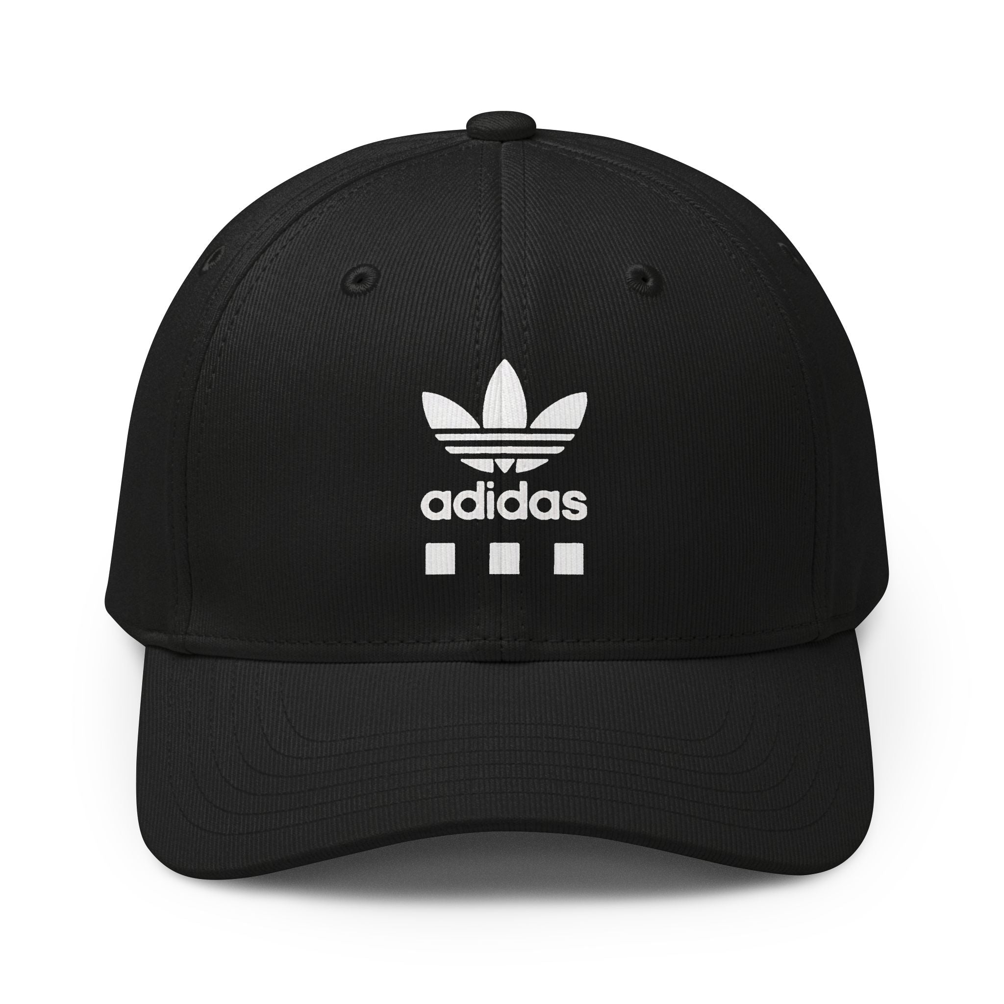 Adidas Trefoil Embroidered Cap — Classic Black Adjustable Hat