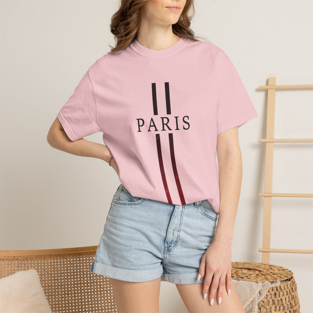 Paris Stripe T-Shirt — Minimalist French City Graphic Tee