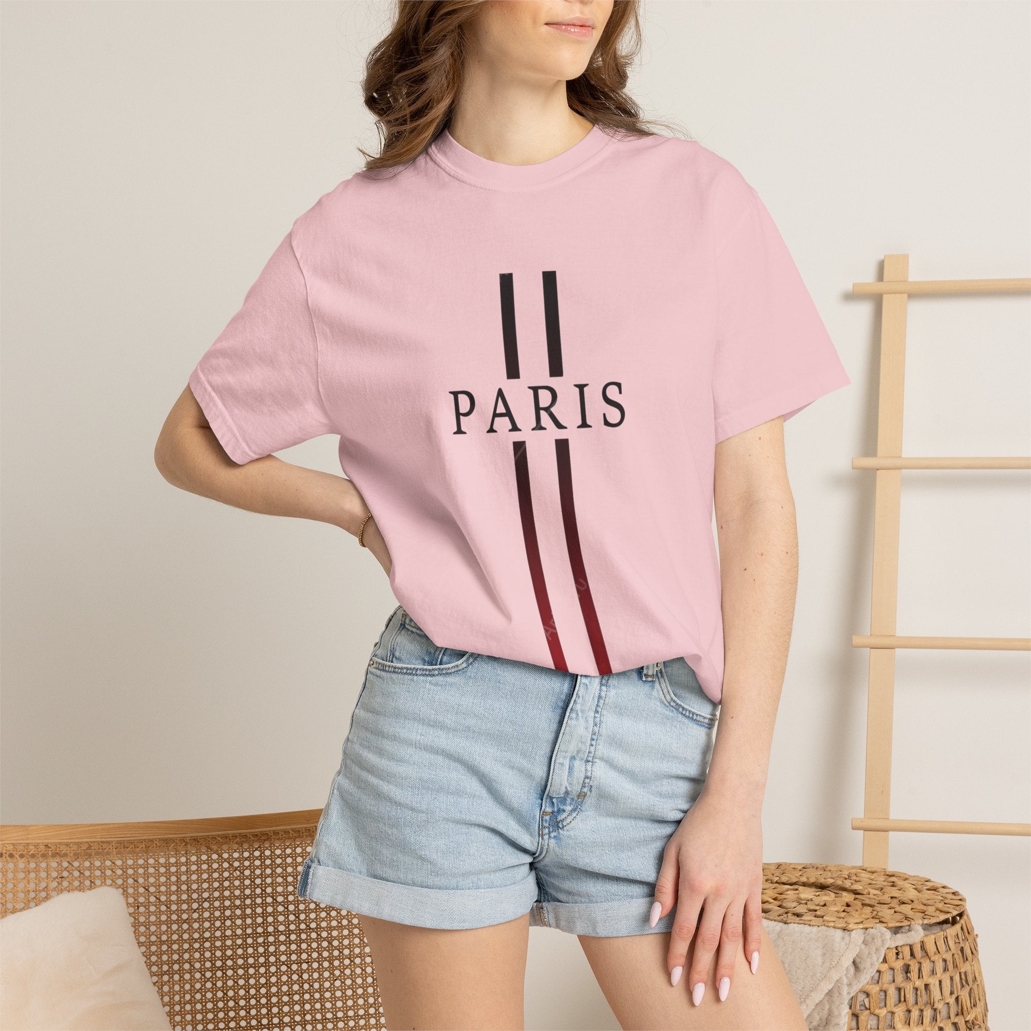 Paris Stripe T-Shirt — Minimalist French City Graphic Tee