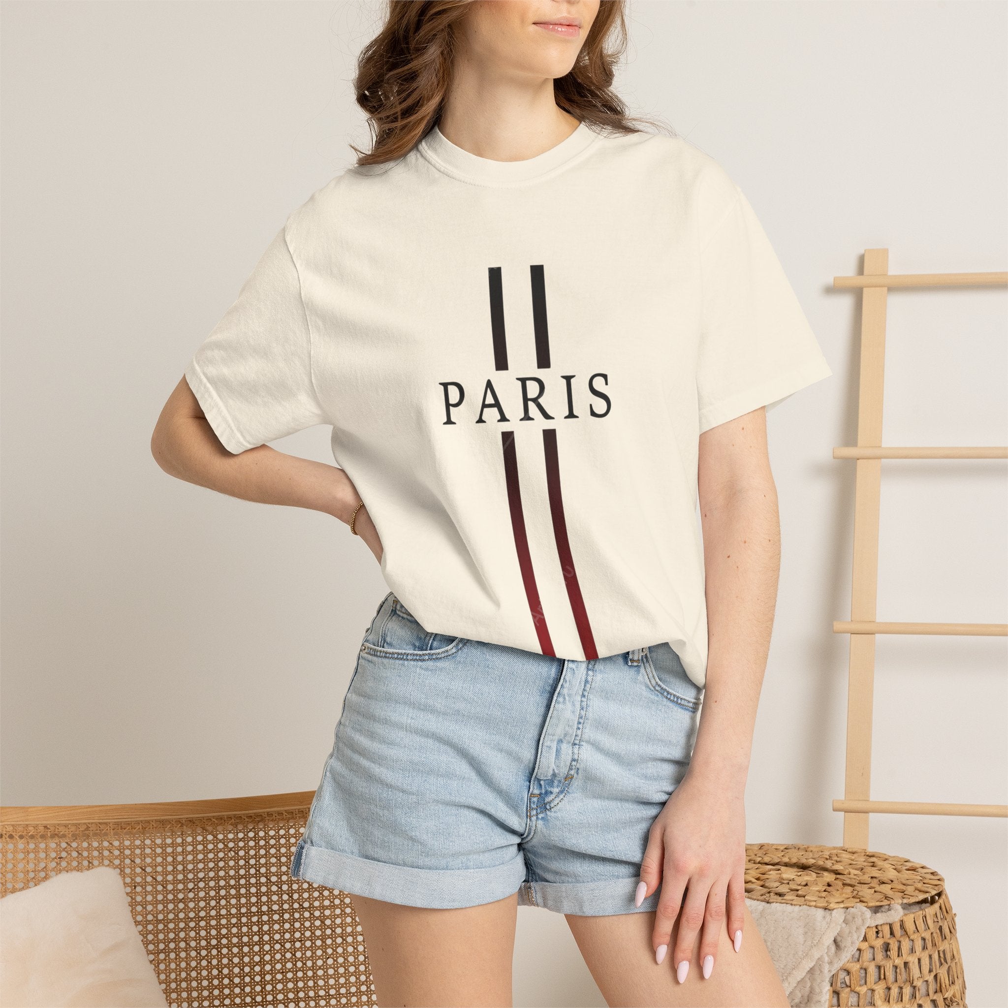 Paris Stripe T-Shirt — Minimalist French City Graphic Tee