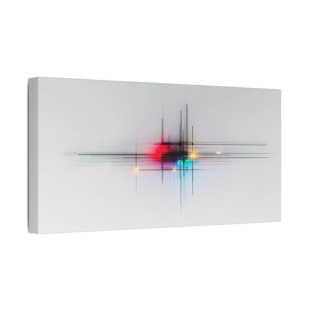 Abstract Lightburst Satin Canvas — Stretched Modern Wall Art