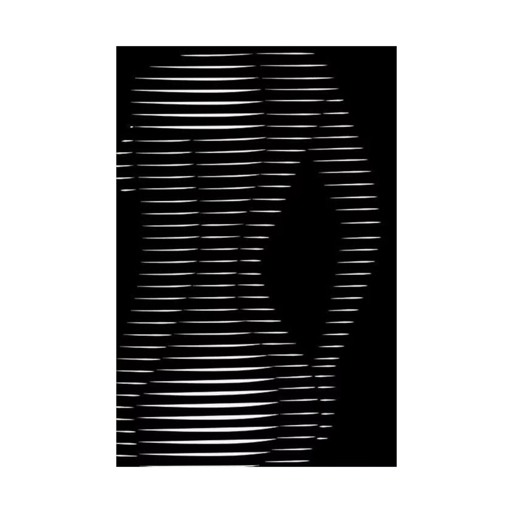 Satin Poster — Monochrome Optical Line Art