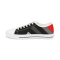 Classic Black Striped Low-Top Sneakers — Men's Casual Canvas Shoes