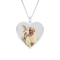 Heart Photo Pendant — Religious Portrait Keepsake Necklace