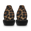 Leopard Print Polyester Car Seat Covers — Faux Fur Animal Print Front Seat Protectors