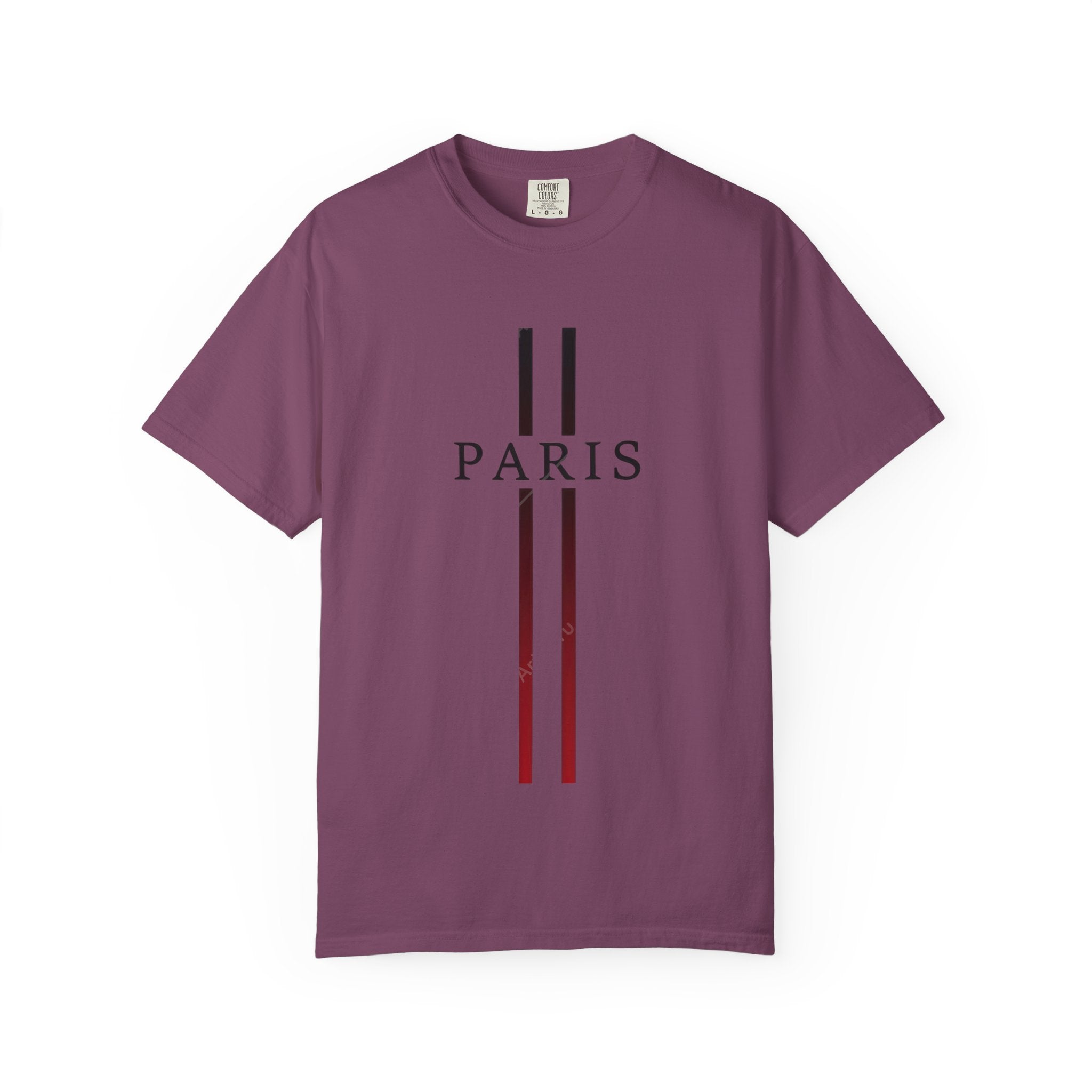 Paris Stripe T-Shirt — Minimalist French City Graphic Tee