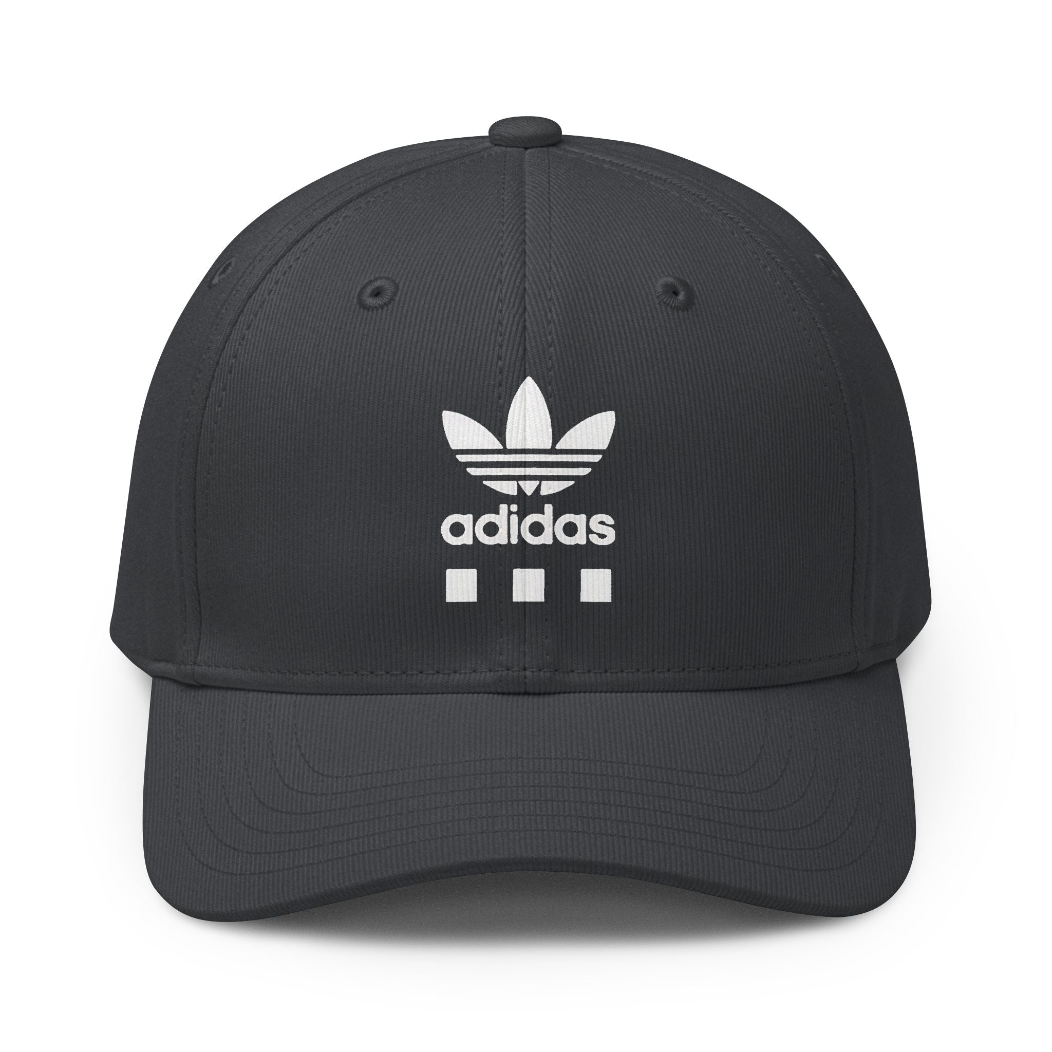 Adidas Trefoil Embroidered Cap — Classic Black Adjustable Hat