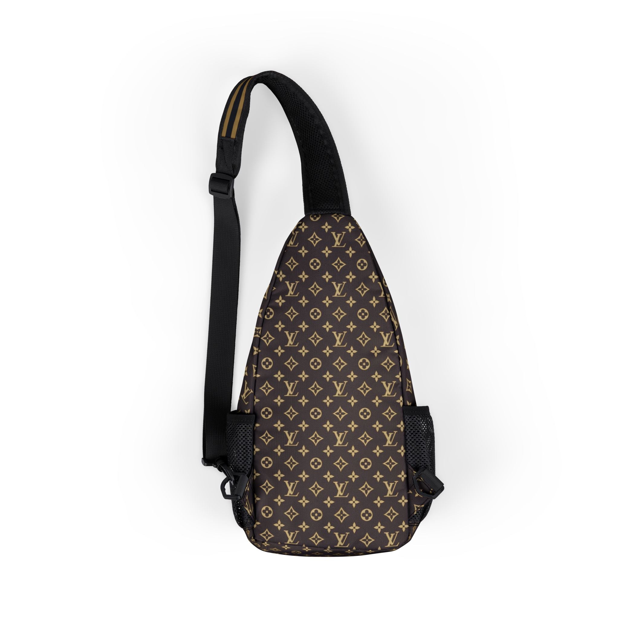 Monogram Brown Chest Bag — Designer-Style Sling Pack