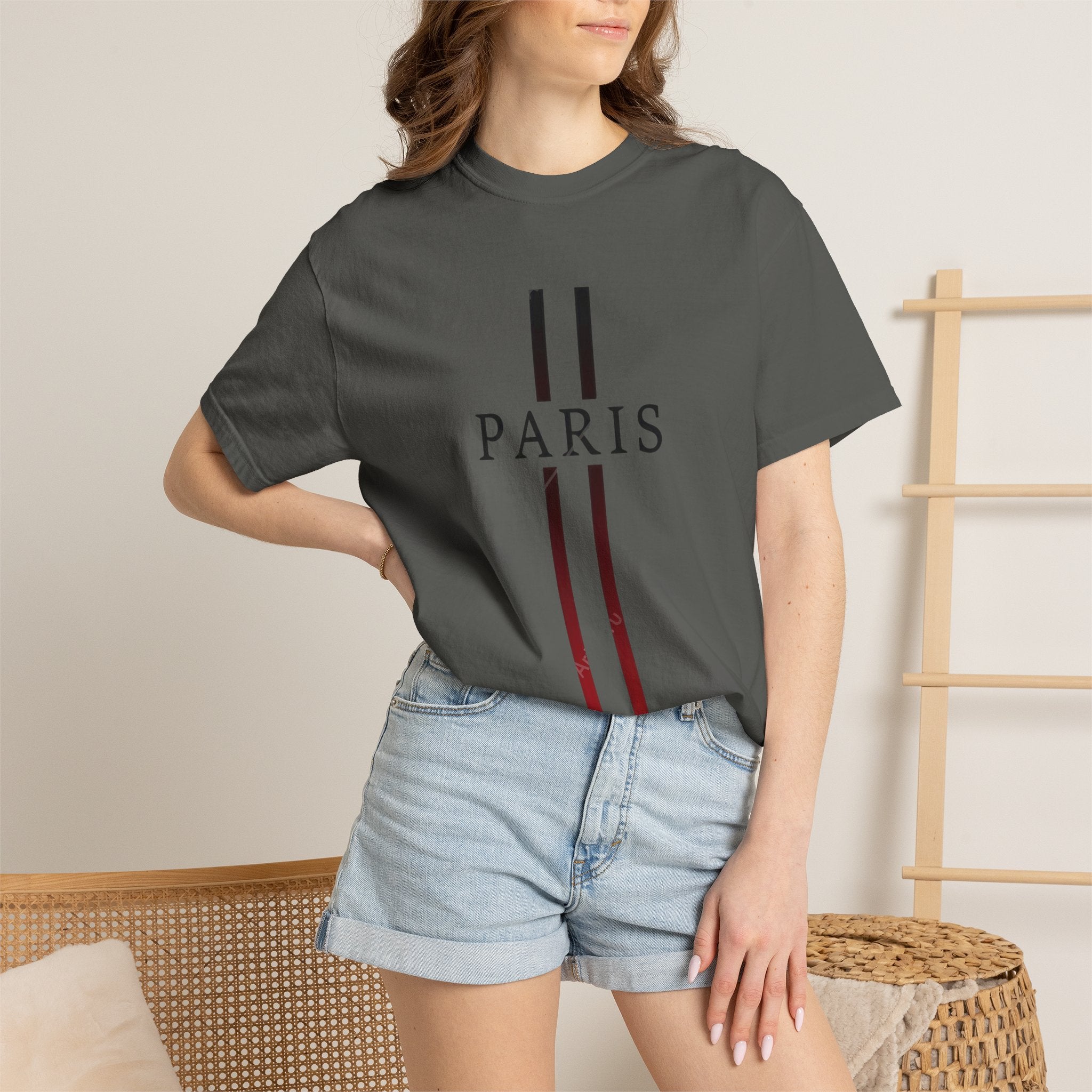Paris Stripe T-Shirt — Minimalist French City Graphic Tee